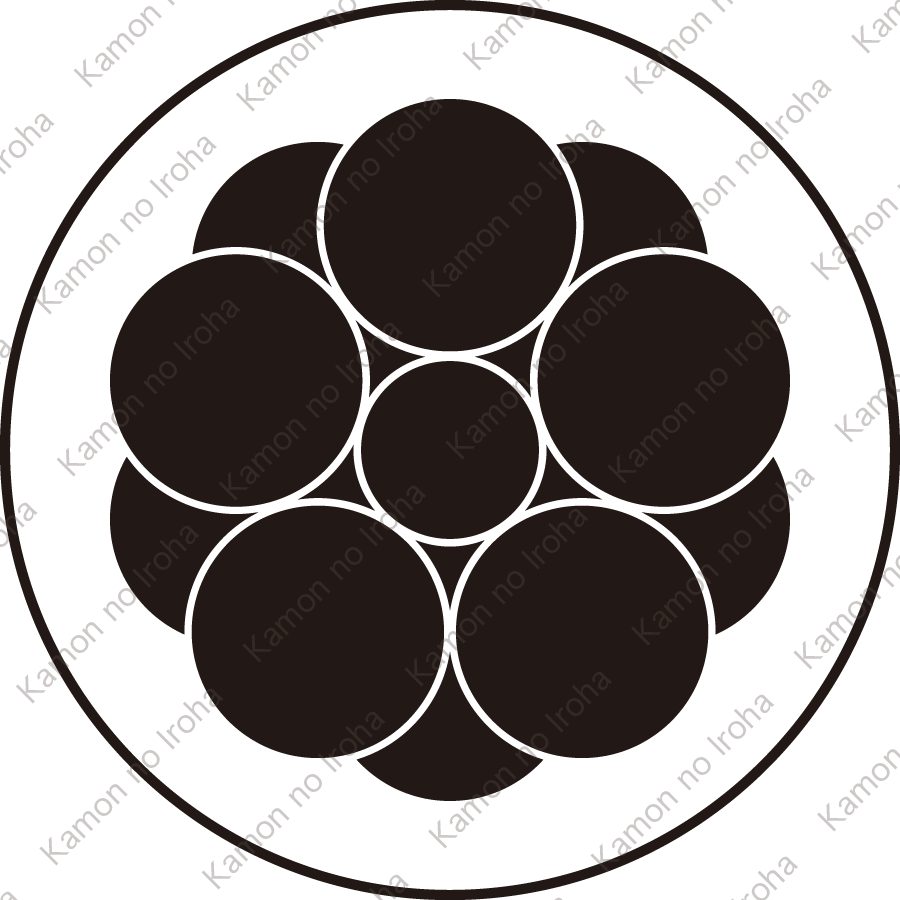 白持ち内に八重星梅鉢紋