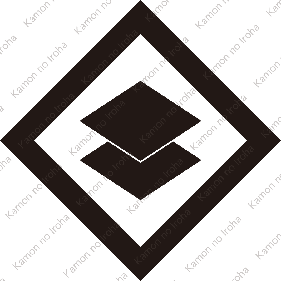 傍折敷に重ね菱紋