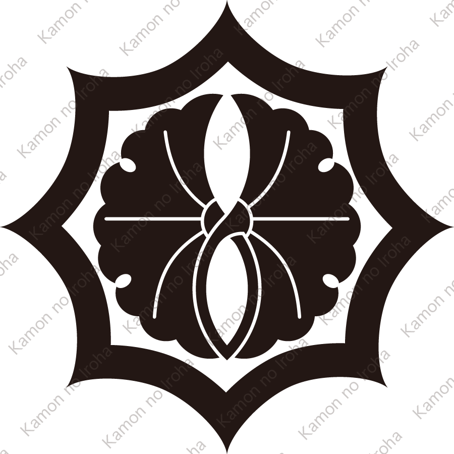 反り八角に抱き銀杏紋