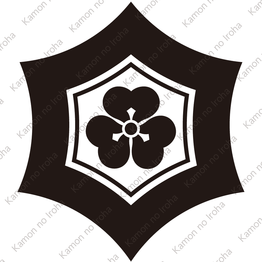 反り亀甲に片喰紋