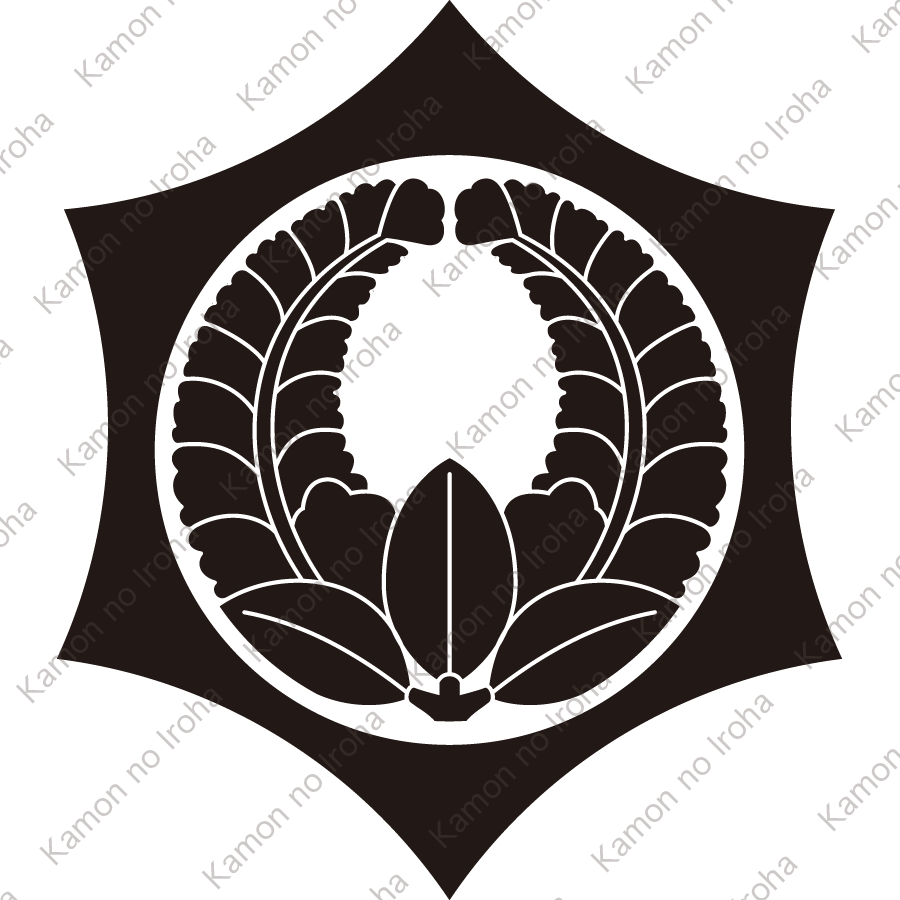 反り亀甲鉄砲に上り藤紋