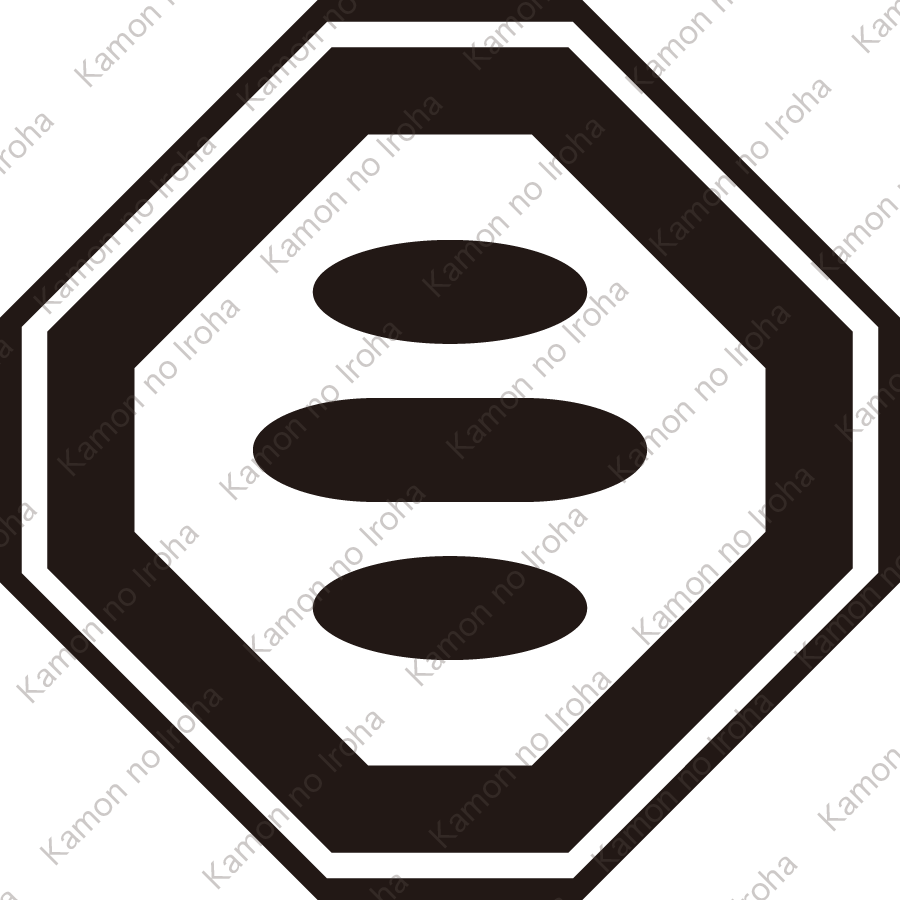 外子持ち折敷に撫で三文字紋