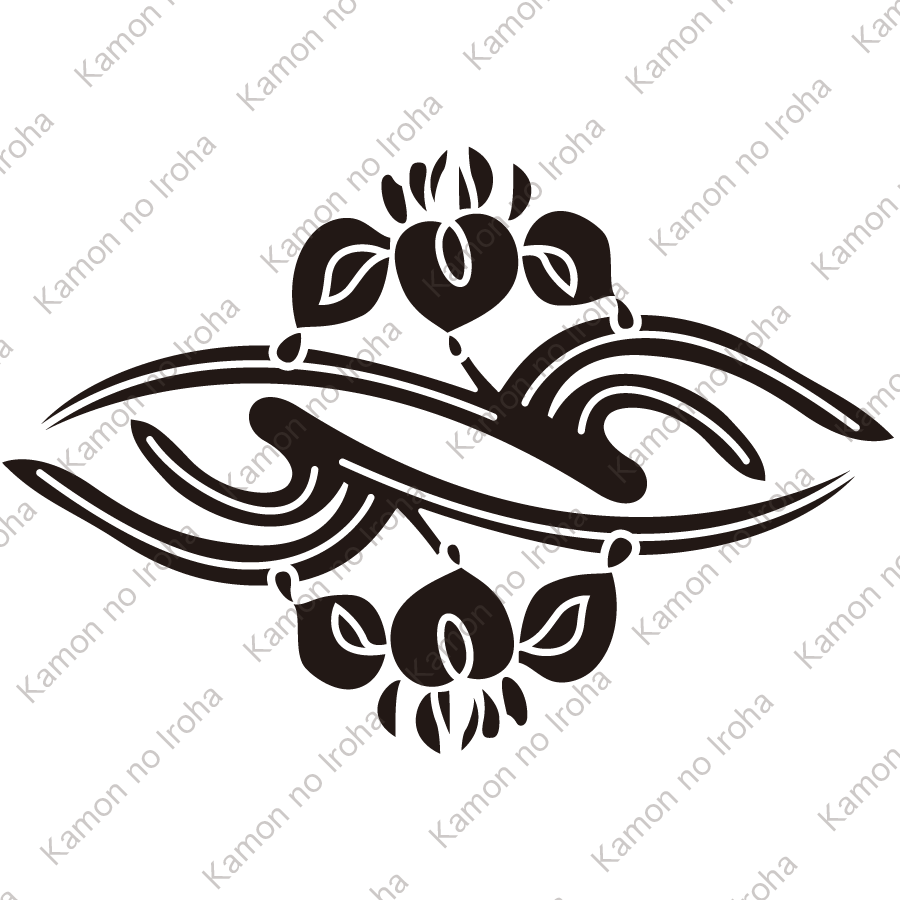 外向き杜若菱紋