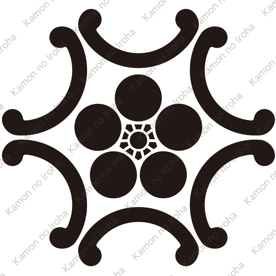 外六つ鐶に梅鉢紋