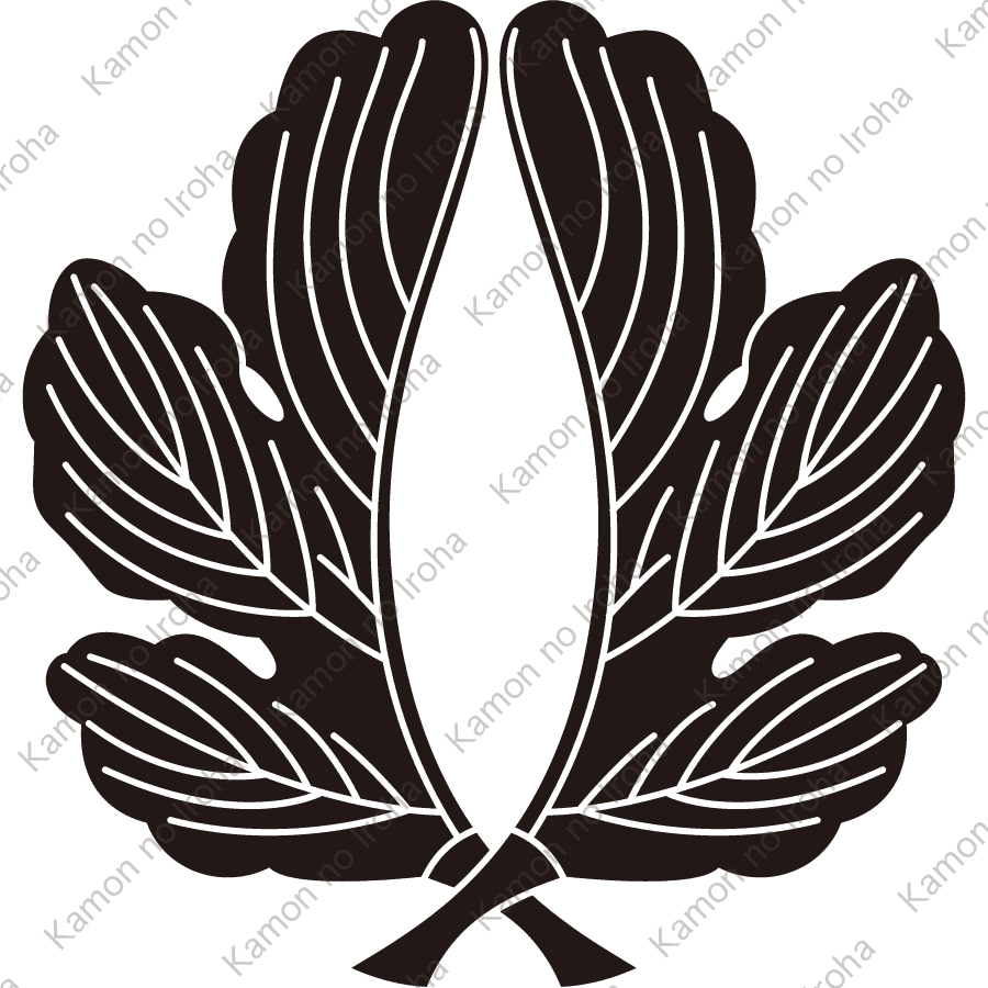 外割り梶の葉紋