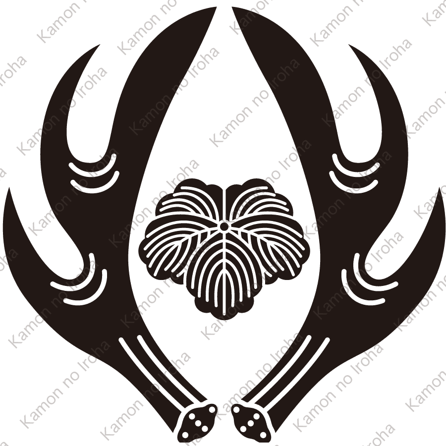 外割り角に蔦紋