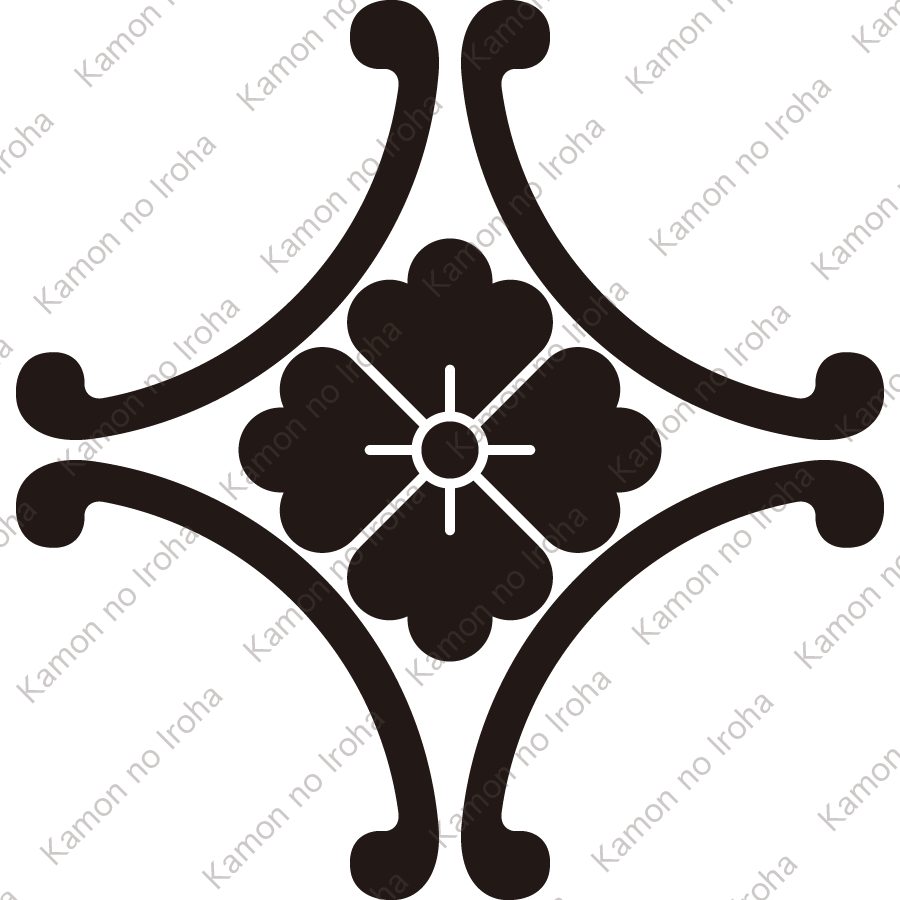 外四つ鐶に花角紋