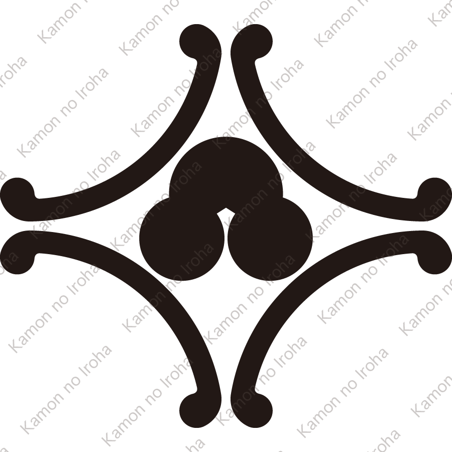 外四つ鐶に洲浜紋