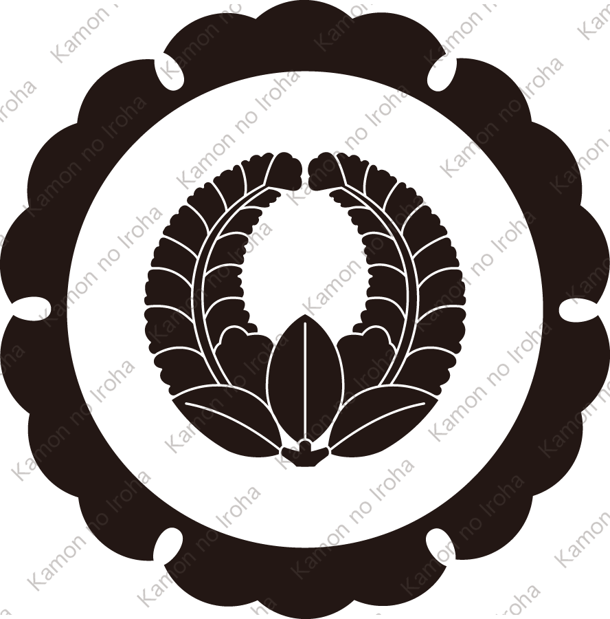 外雪輪に上り藤紋