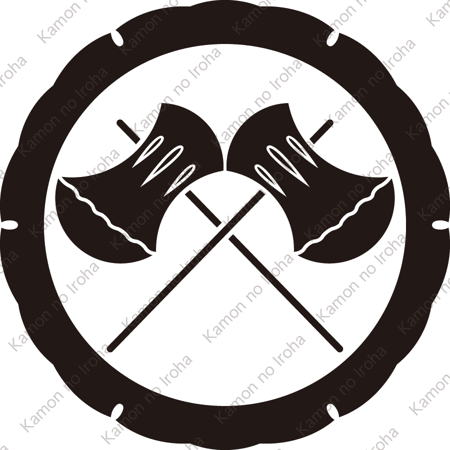 外雪輪に違い鉞紋