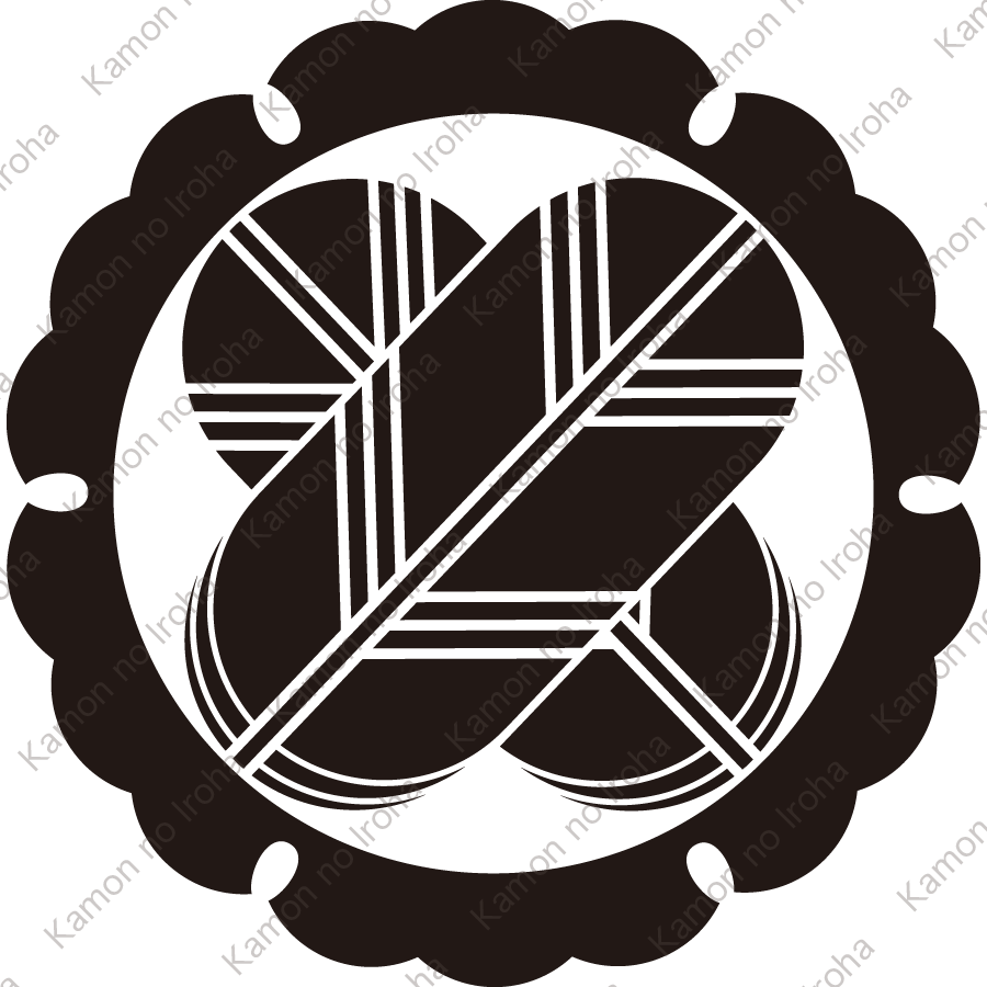 外雪輪に違い鷹の羽紋