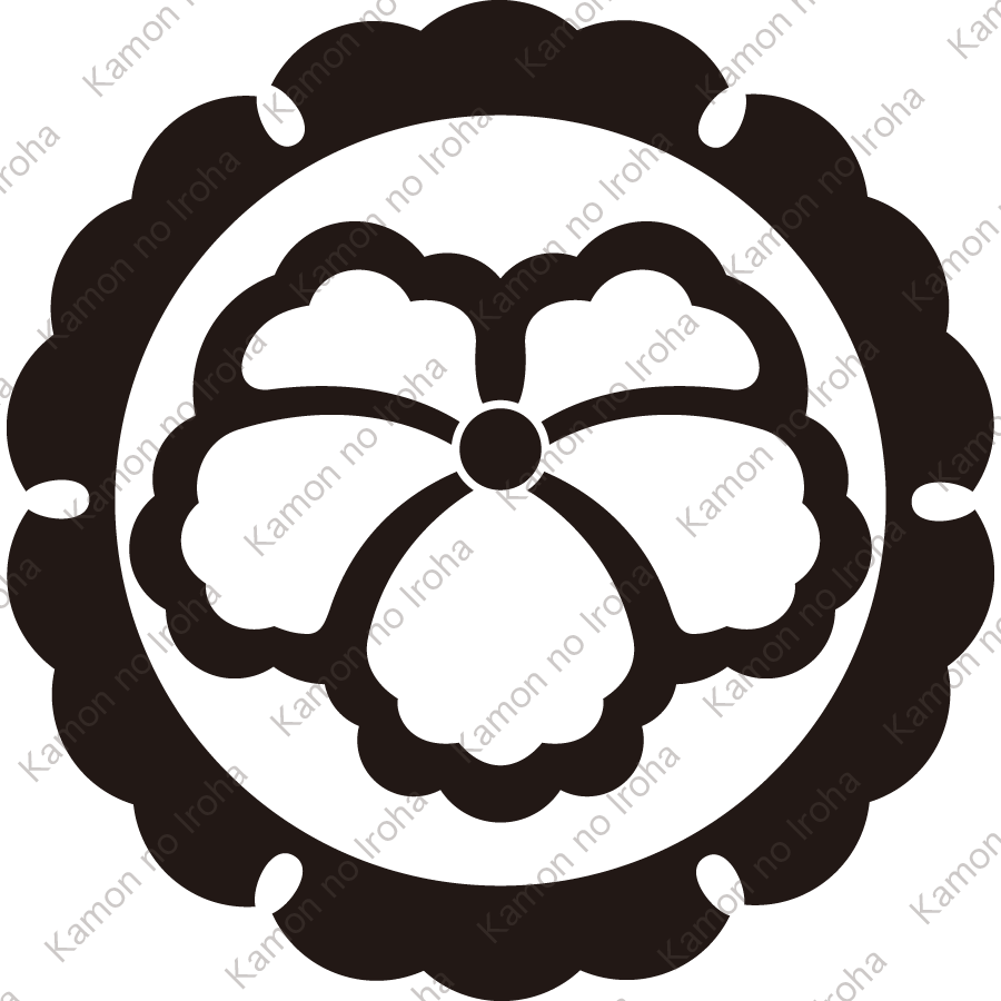 外雪輪に中陰蔦紋
