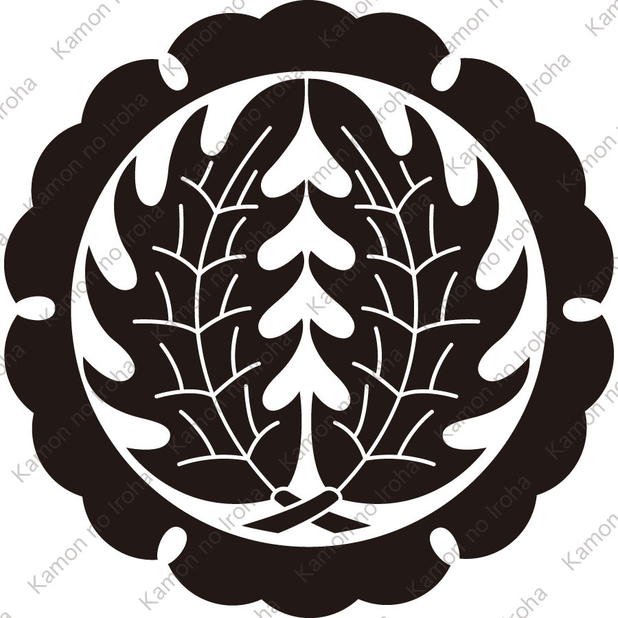 外雪輪に抱き柊紋