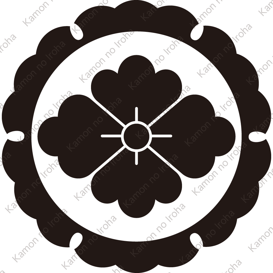 外雪輪に花菱紋