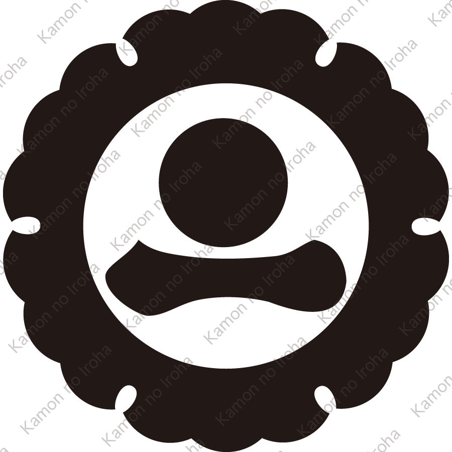 外雪輪に星に一文字紋