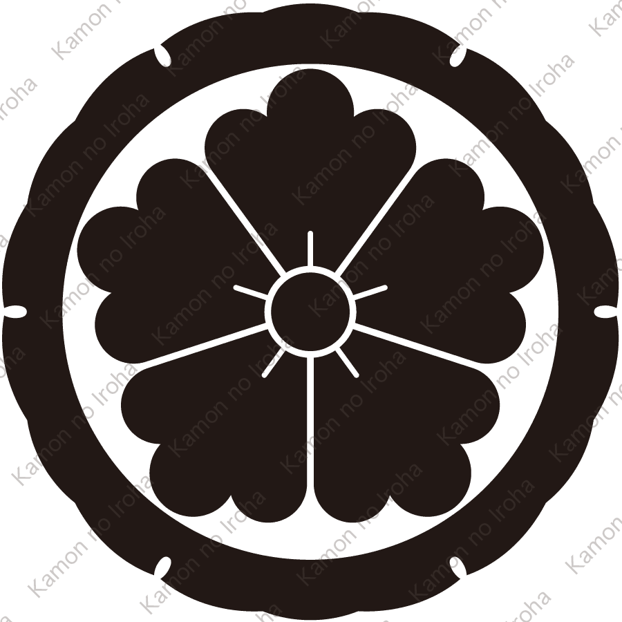 外雪輪に唐花紋