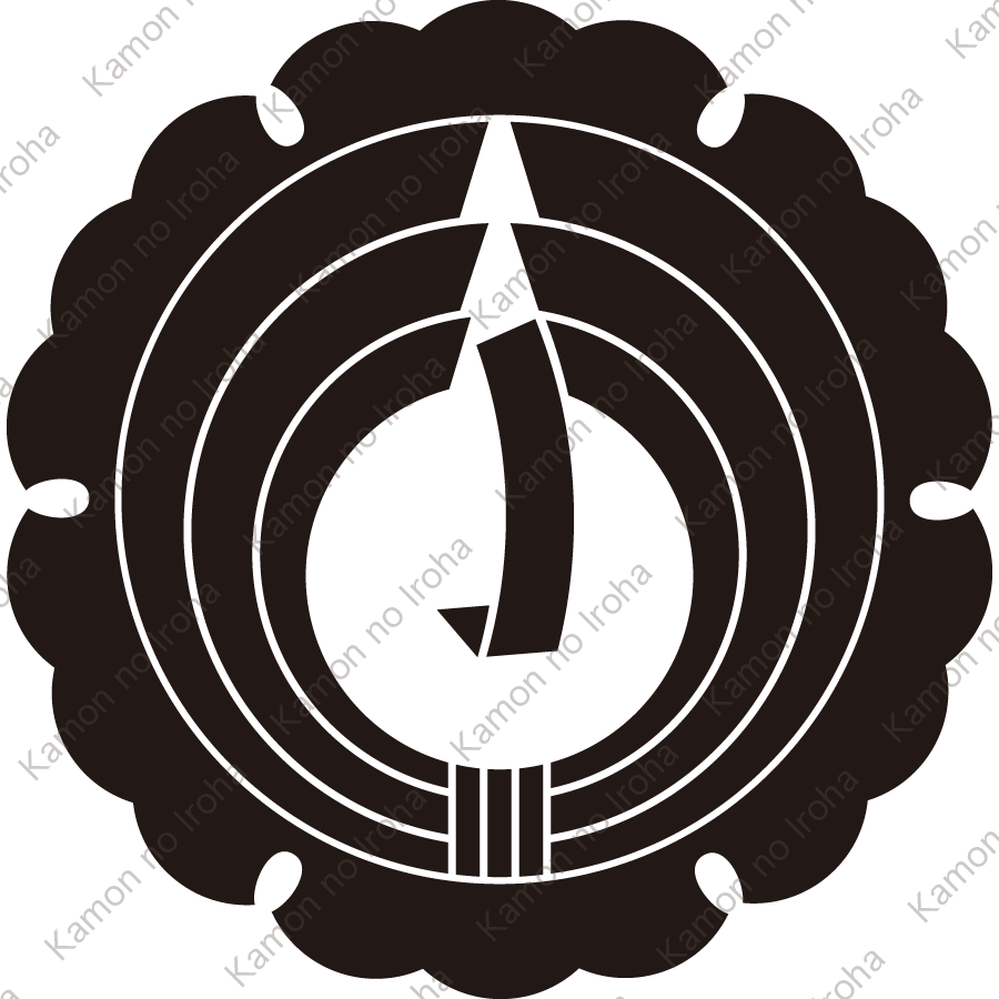 外雪輪に変り抱き熨斗紋