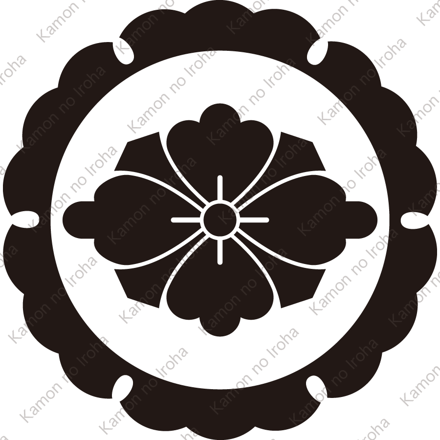 外雪輪に剣花菱紋