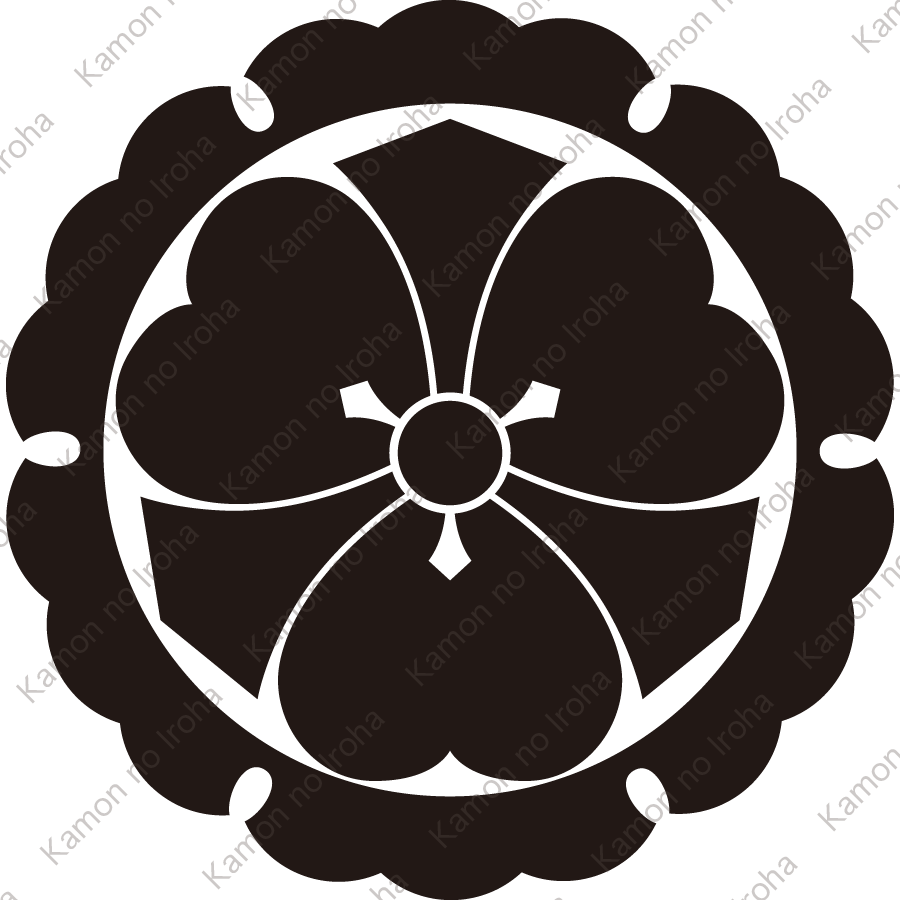 外雪輪に剣片喰紋