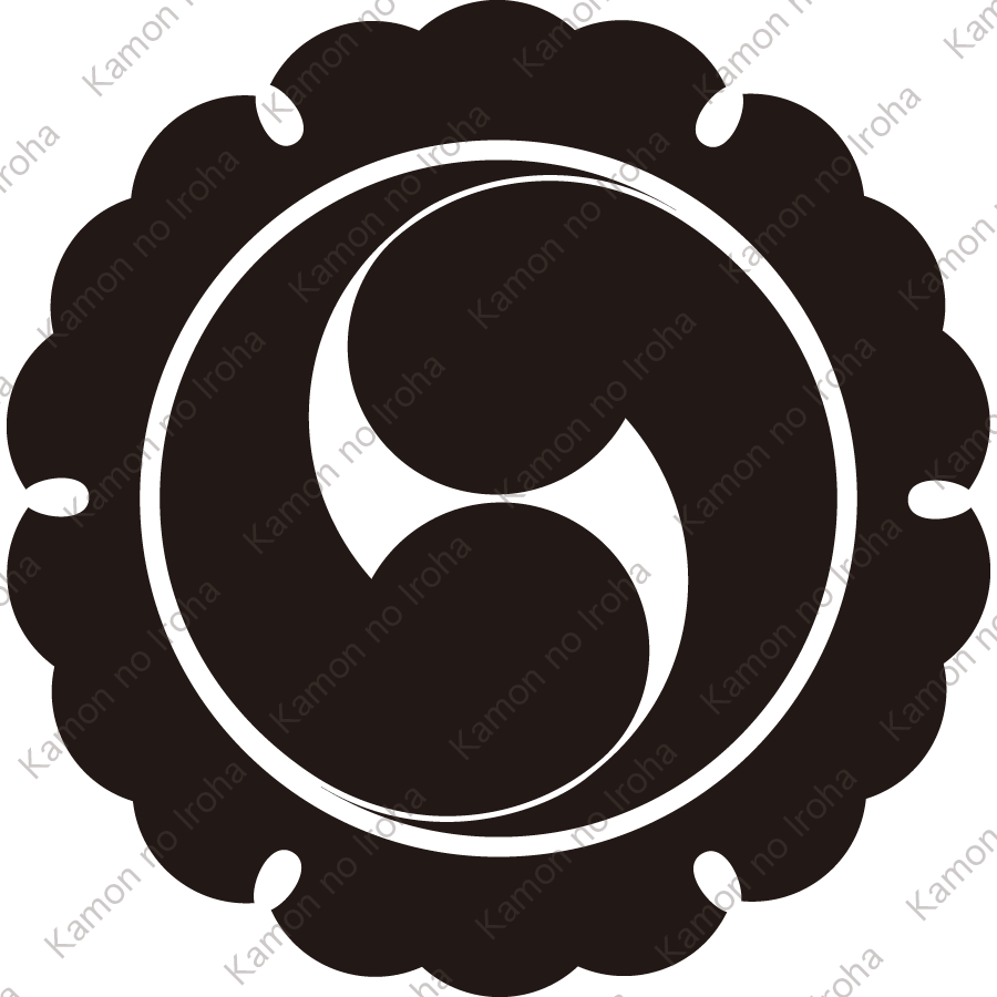 外雪輪に右二つ巴紋