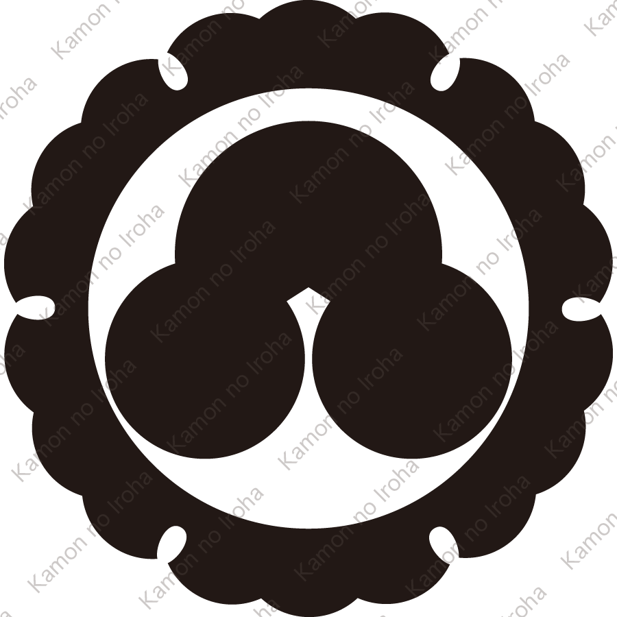 外雪輪に洲浜紋