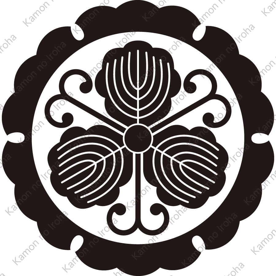 外雪輪に蔓柏紋