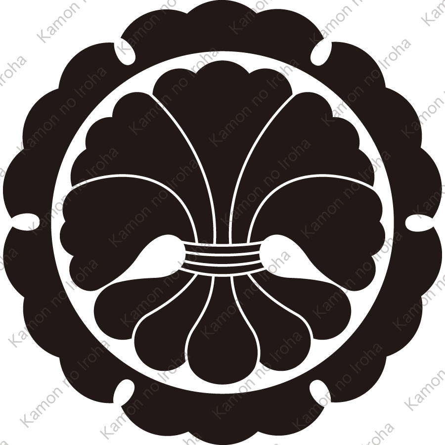 外雪輪に結綿紋