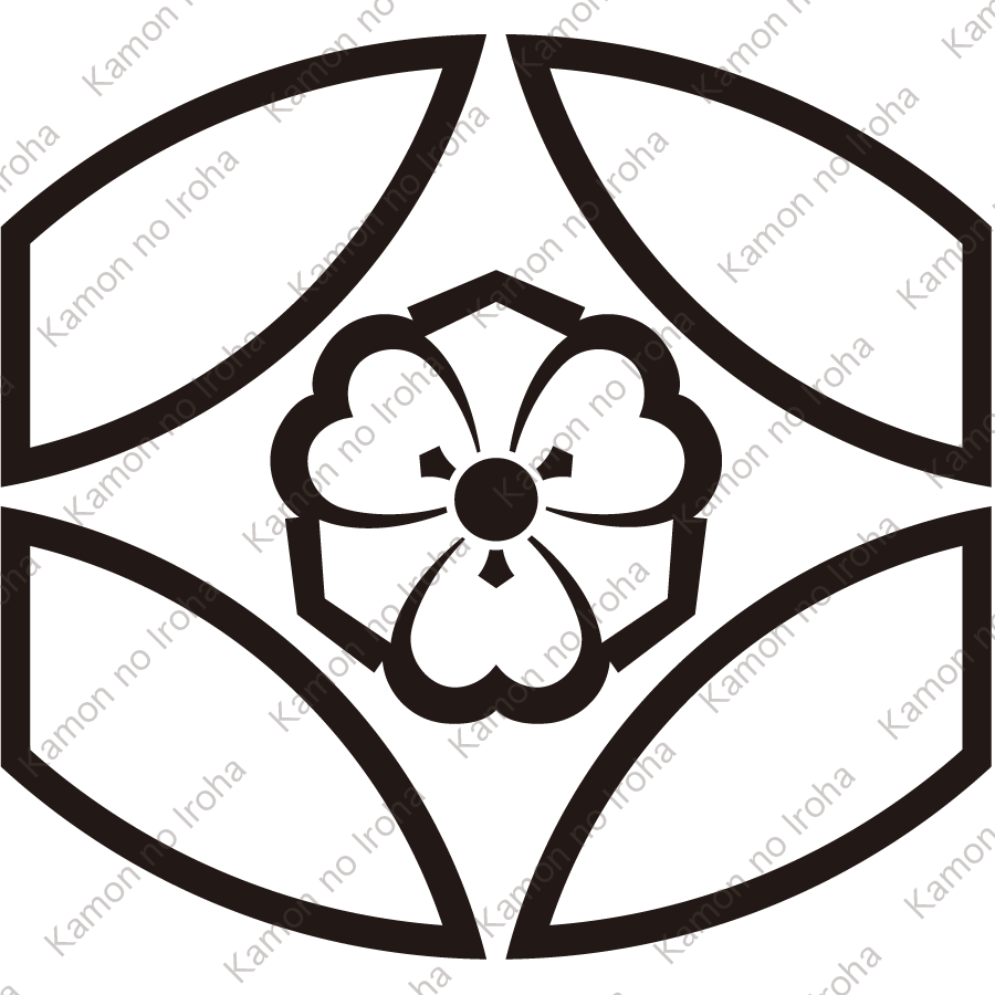 総陰切り七宝に剣片喰紋