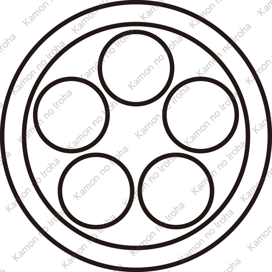 総陰丸に五つ星紋