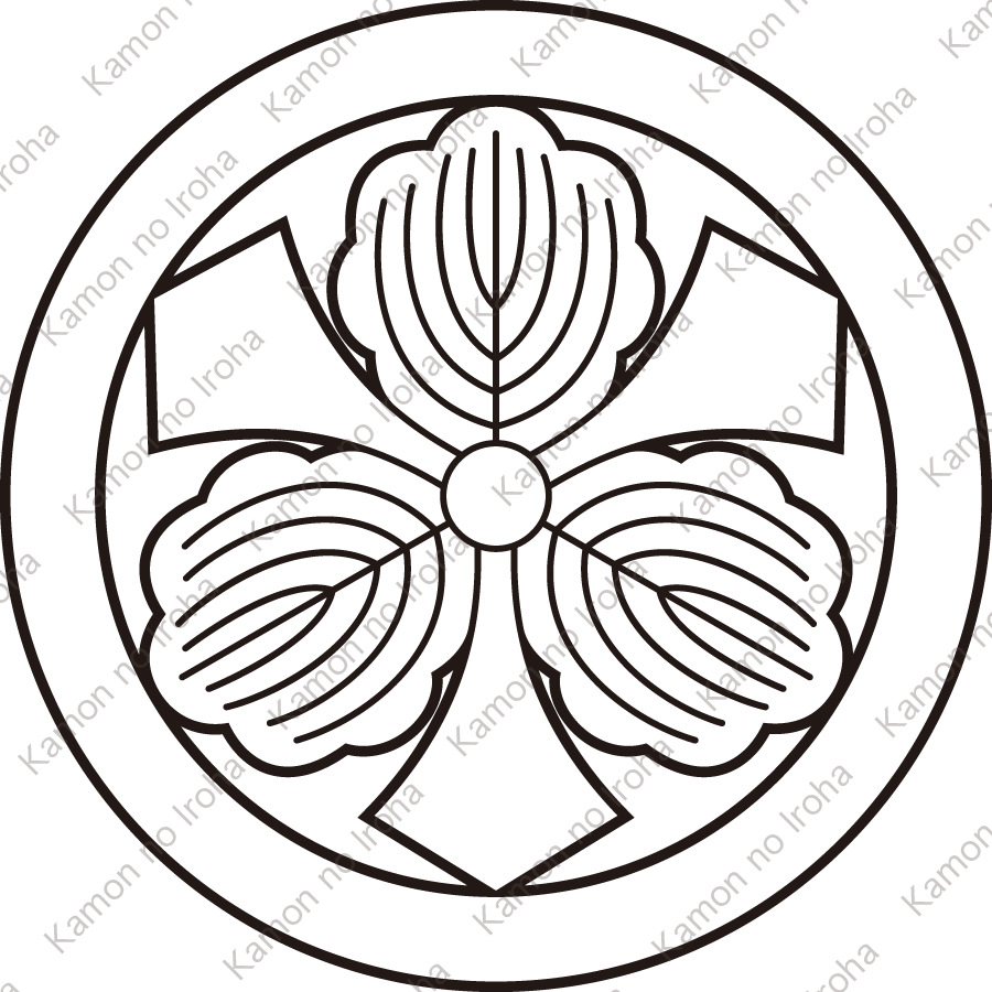 総陰丸に剣柏紋