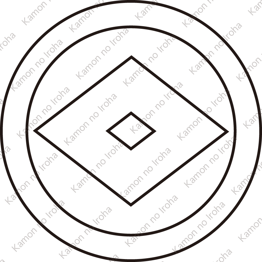 総陰丸に釘抜き菱紋