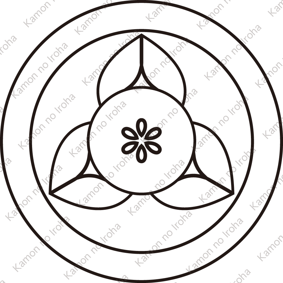 総陰丸に向う橘紋