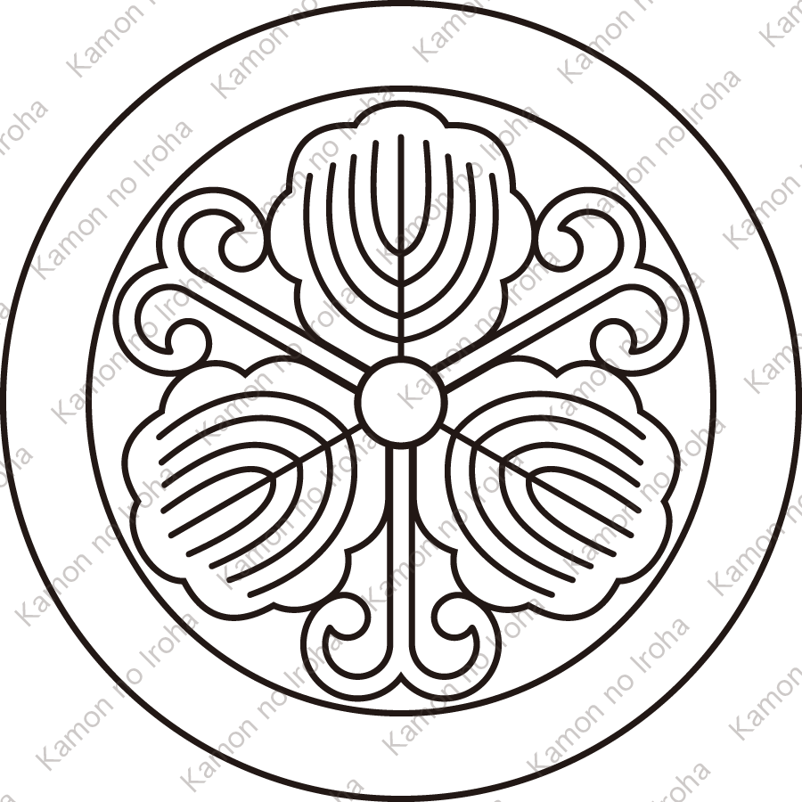 総陰丸に蔓柏紋