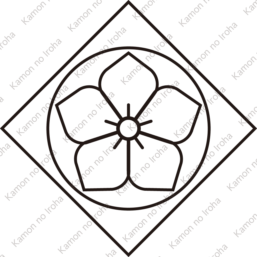 総陰鉄砲角に桔梗紋