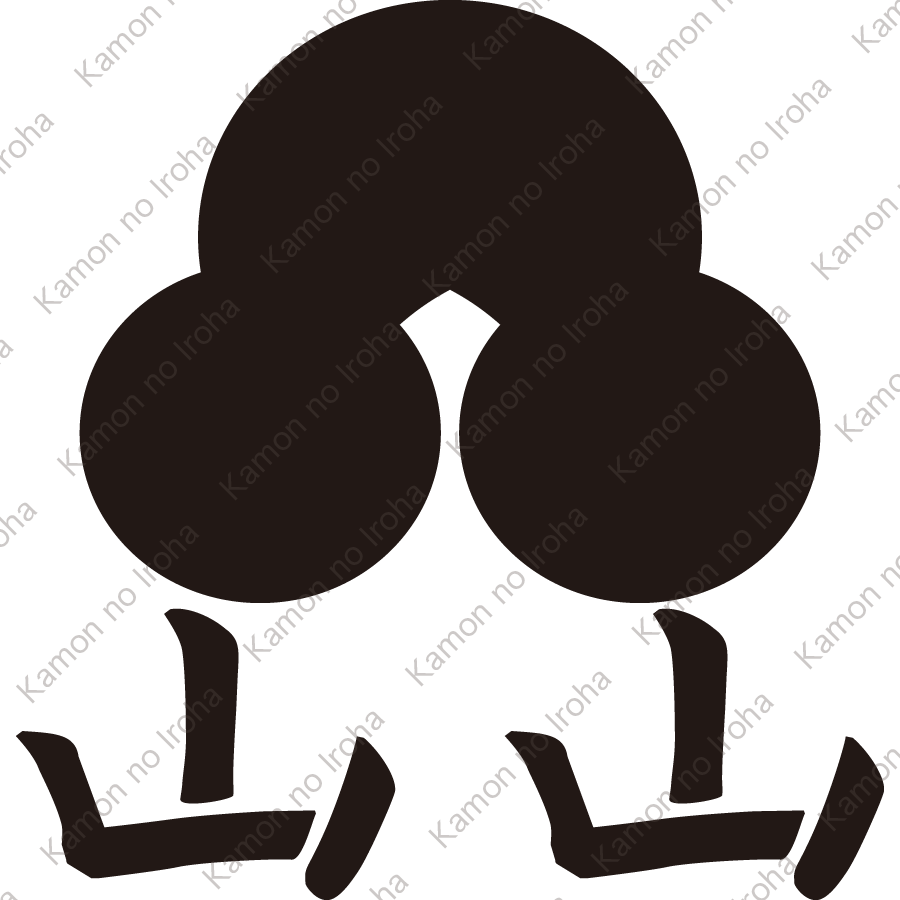 洲浜に山文字紋