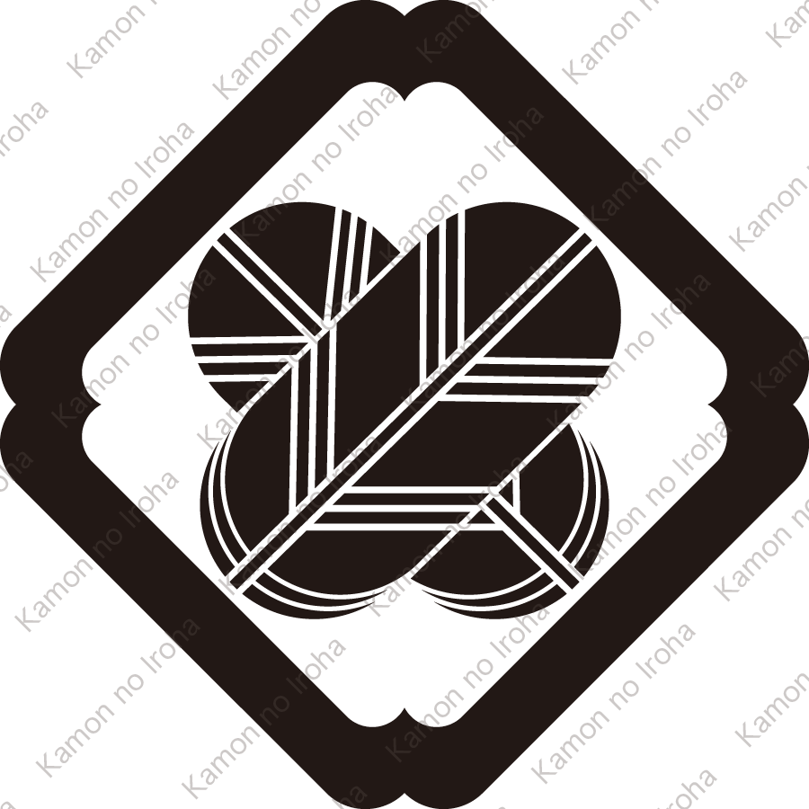 隅入り角に違い鷹の羽紋