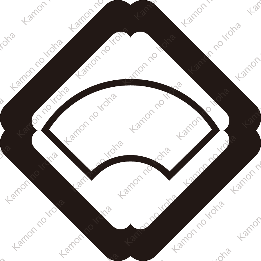 隅入り角に中陰地紙紋