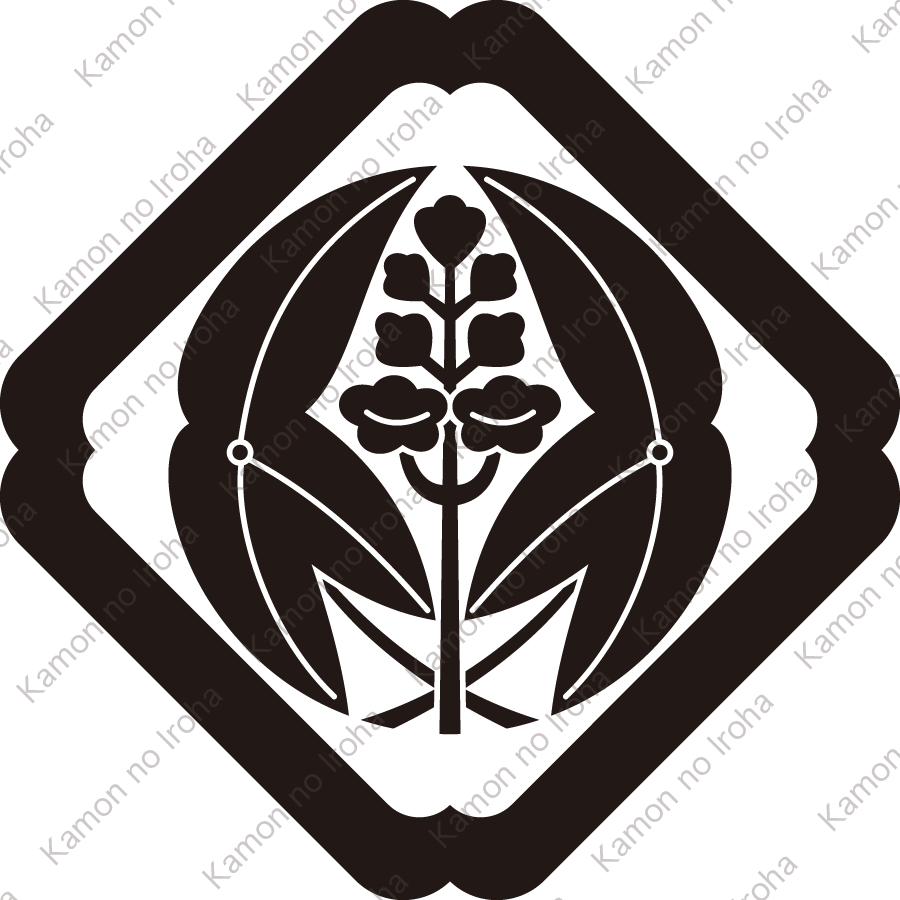 隅入り角に抱き沢瀉紋