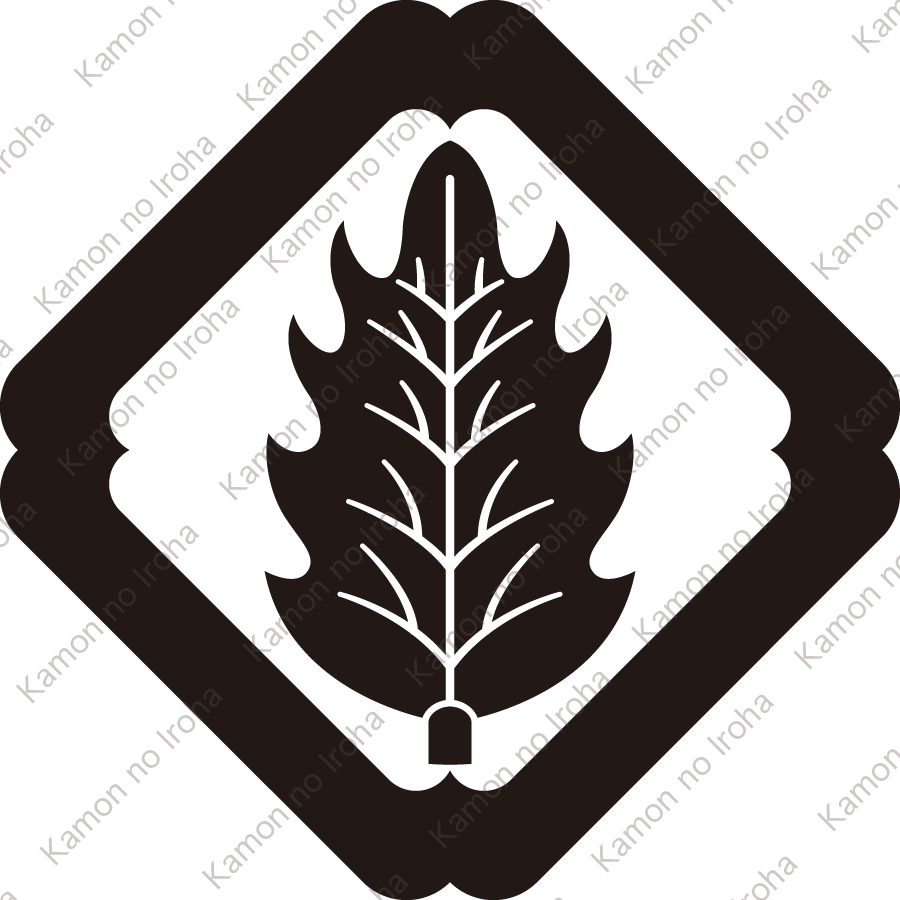 隅入り角に一つ柊紋