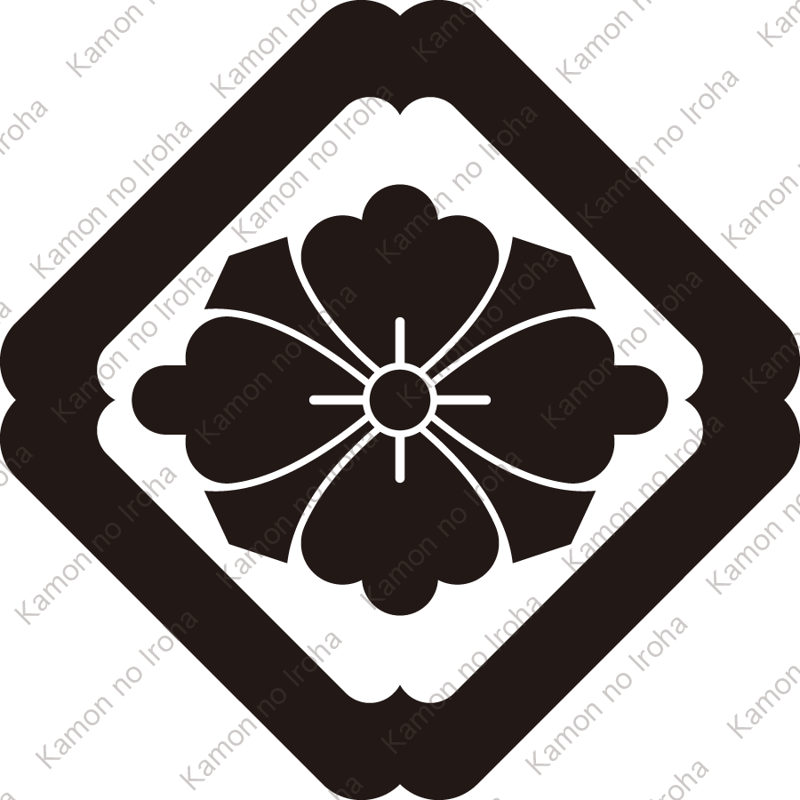 隅入り角に剣花菱紋