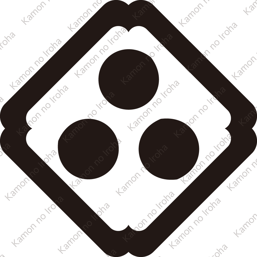 隅入り角に三つ星紋