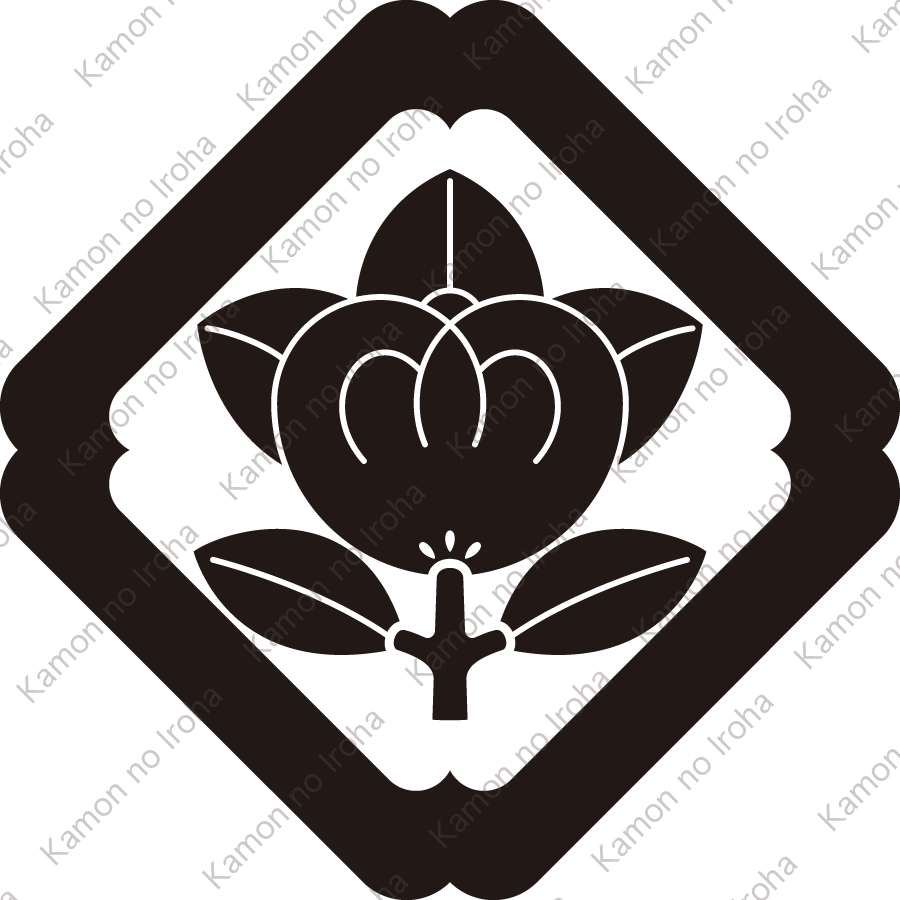 隅入り角に橘紋