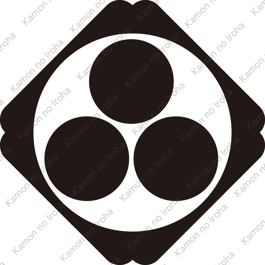 隅入り鉄砲角に三つ星紋