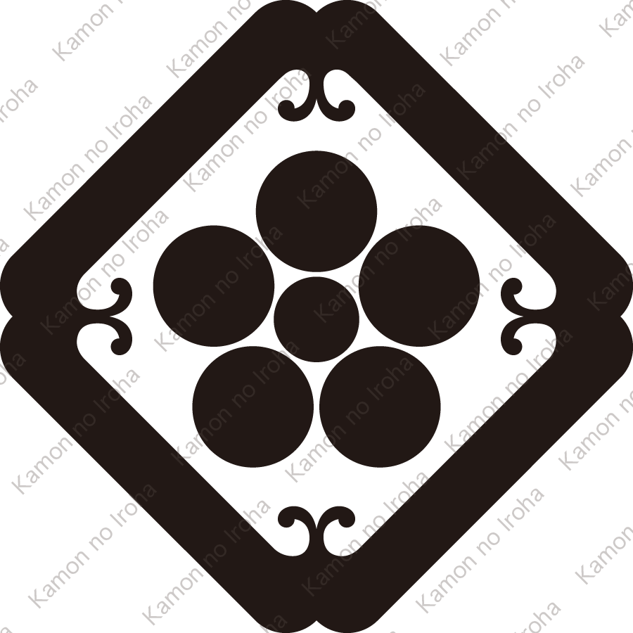 隅入り蔓角に星梅鉢紋