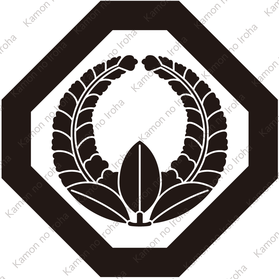 隅切り角に上り藤紋