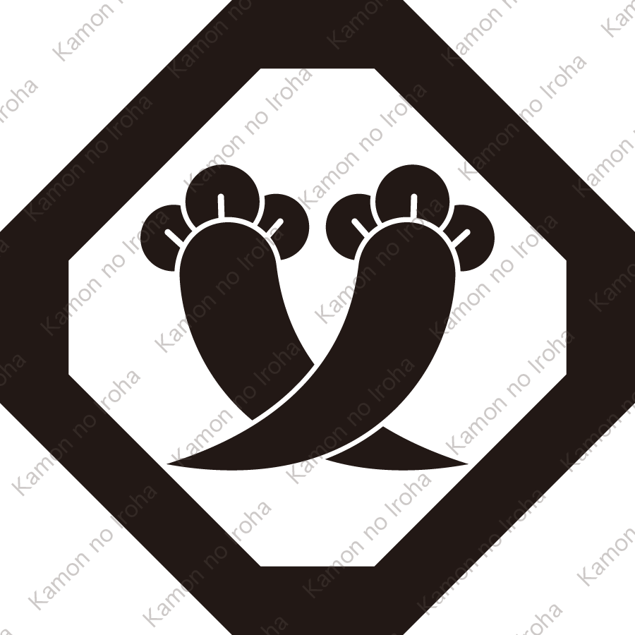 隅切り角に違い丁子紋