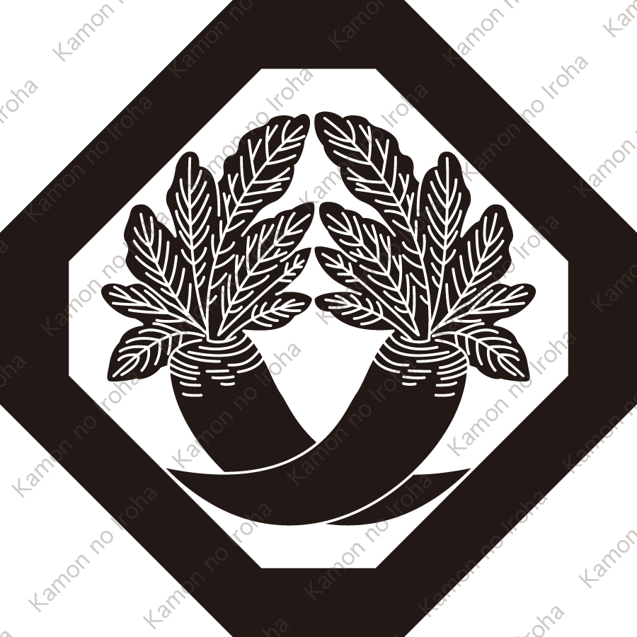 隅切り角に違い大根紋