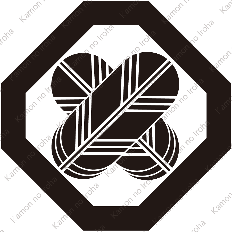 隅切り角に違い鷹の羽紋