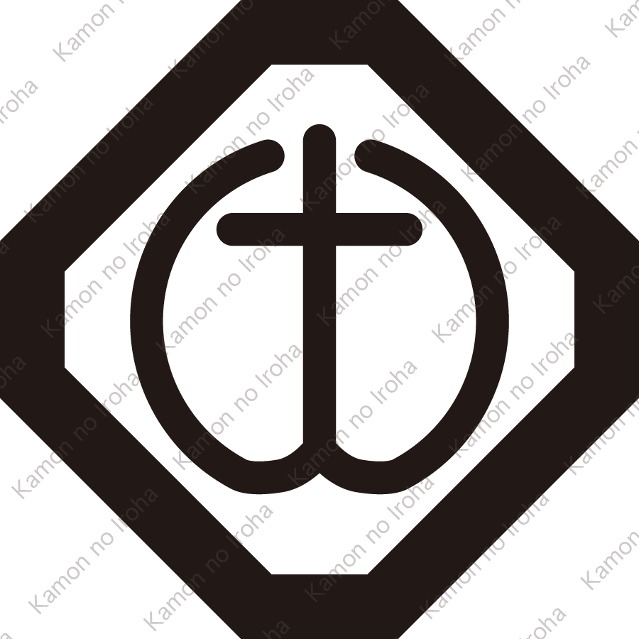 隅切り角に大文字紋