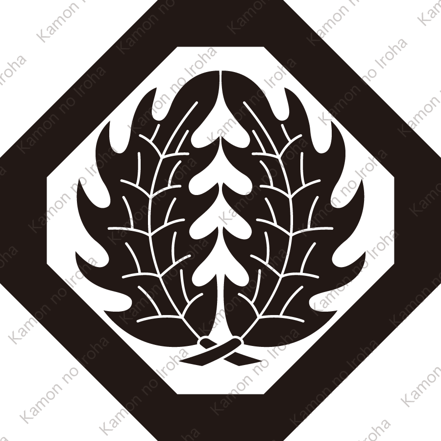 隅切り角に抱き柊紋
